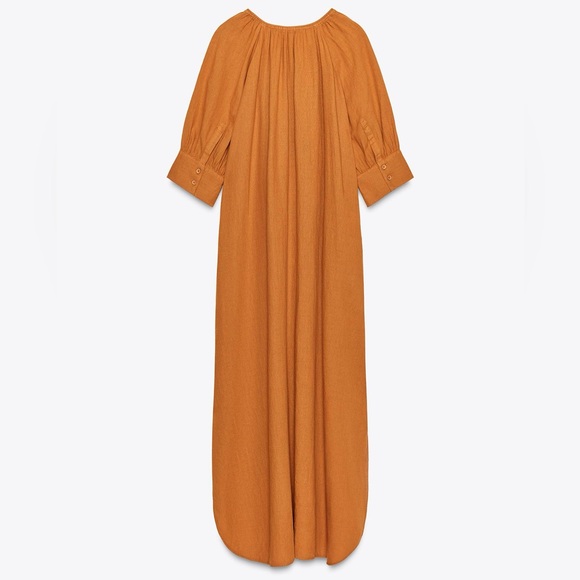 ZARA ZW COLLECTION LINEN TUNIC DRESS - Picture 5 of 8